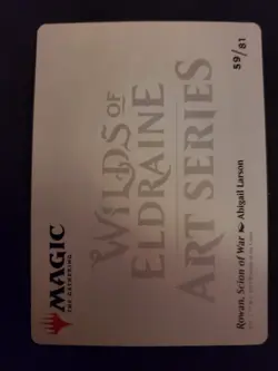 MTG Rowan, Scion of War Art Series 59/81 Gold Stamped Signature WOE - Image 2