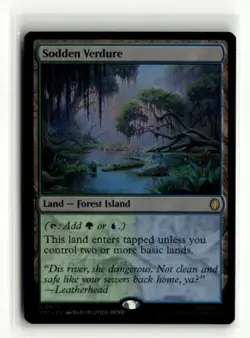 Sodden Verdure MTG Teenage Mutant Ninja Turtles TMC Surge Foil Rare #74 Land - Image 1