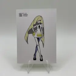 Pokemon Polaroid Trainer Lusamine Sketch Art Card NON TCG ZA STUDIO - Image 1