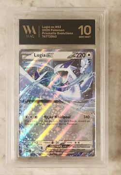 Wag Gem Mint 10 Lugia ex 082/131 Prismatic Evolutions Holo Pokemon Slab - Image 1