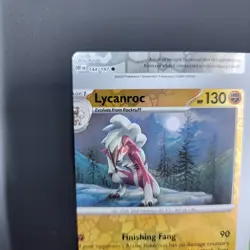 Pokemon TCG NFC Error Miscut Lycanroc 117/197 Reverse Holo Obsidian Flames - Image 4