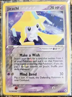 Pokemon 2004 Hidden Legends Jirachi Rev Holo 8 LP - Image 1
