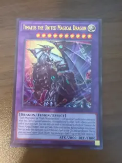 Yugioh Timaeus The United Magical Dragon Ultra Rare Mzmu-en012 - Image 1