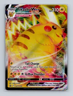 Pikachu VMAX SWSH286 Pokemon Sword & Shield Black Star Promo Card NM+ - Image 1