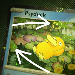 DOUBLE WHOLE SWIRLS 🌀💫 BLEED Psyduck 007 Mega Cosmos Holo Promo Pokemon Card - Image 1