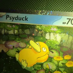 DOUBLE WHOLE SWIRLS 🌀💫 BLEED Psyduck 007 Mega Cosmos Holo Promo Pokemon Card - Image 4