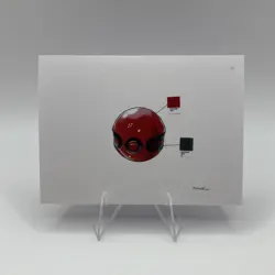 Pokemon Polaroid Pokeball Cherish Ball Sketch Art Card ZA STUDIO - Image 1