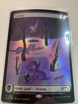Swamp (1384) FOIL MTG Secret Lair Featuring Gary Baseman English NM-Mint - Image 1
