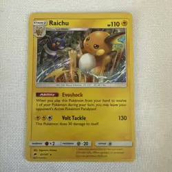 (SU) Raichu 41/147 Holo Rare Burning Shadows Sun & Moon Pokemon Card LP - Image 1