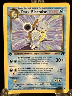 1999 Pokemon Team Rocket Dark Blastoise 1st Edition 20/82 WOTC LP Lightly Played - Image 1