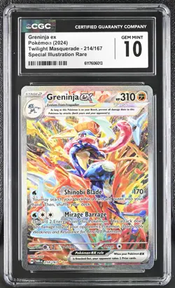 2024 Pokemon Twilight Masquerade #214 Greninja ex CGC 10 - Image 1