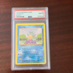 PSA 8 NM-MT 1999 Pokemon 93/130 Squirtle Base 2 Set - Image 1