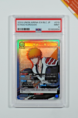 Bleach PSA 9 Ichigo Kurosaki #019 Union Arena EX 2024 Japanese - Image 1