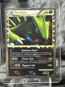 Pokemon Tyranitar PRIME 88/95 Unleashed Holo Rare Stage 2 Card 2010 MP/HP - Image 1