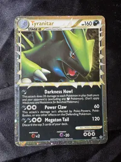 Pokemon Tyranitar PRIME 88/95 Unleashed Holo Rare Stage 2 Card 2010 MP/HP - Image 5