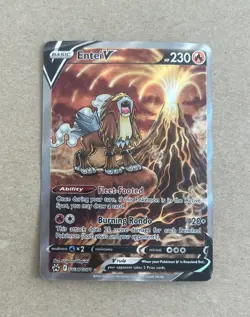2023 Pokemon Crown Zenith Entei V Holo Card GG36/GG70 - Image 1