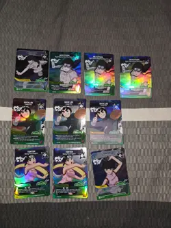 Naruto 1. Edition Mythos TCG Holo Team Guy Cards - Image 1