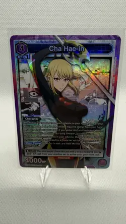 Solo Leveling Union Arena Cha Hae-in Action Card Holo 4000BP UE17BVS1G-1-01 - Image 1