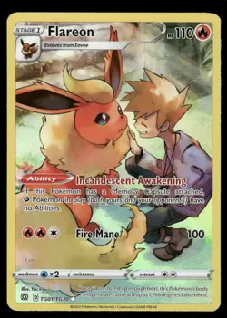 Pokemon Cards Flareon TG01/TG30 Brilliant Stars Trainer Gallery Holo NM - Image 1