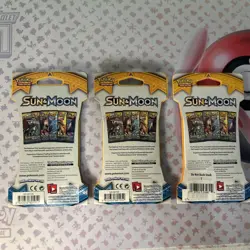 Pokemon Sun and Moon Base Set Sleeved 10 Card Booster Pack Lot of 3 - SEALED - Image 5