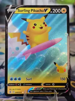 Pokemon TCG: Surfing Pikachu V - 8/25 - Celebrations (25th Anniversary) - NM - Image 3