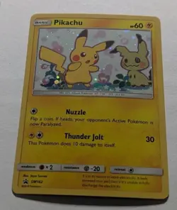 Pikachu Team Up SM162 Pokemon TCG LP Black Star Promo Holo - Image 1