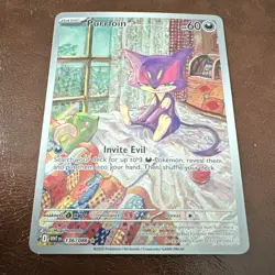 Pokemon TCG Purrloin 136/086 Sv: White Flare Holo 60HP English - Image 1
