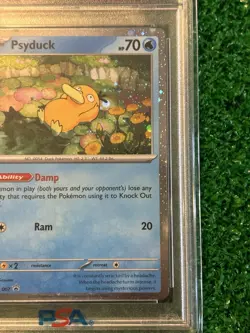 2025 POKEMON MEP MEGA EVOLUTION THREE PACK BLISTER #007 PSYDUCK PSA 9 - Image 4