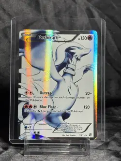 Reshiram 113/114 Full Art Ultra Rare Holo Black White 2011 Pokemon -LP to MP- - Image 1