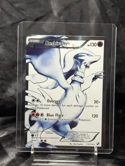 Reshiram 113/114 Full Art Ultra Rare Holo Black White 2011 Pokemon -LP to MP- - Image 2