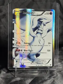 Reshiram 113/114 Full Art Ultra Rare Holo Black White 2011 Pokemon -LP to MP- - Image 5