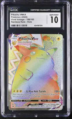 CGC 10 GEM MINT - Rainbow Pikachu VMAX- Pokemon TCG 2020 - Image 3