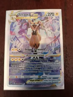 Carte Pokemon Zeraora Vstar GG43/GG70 EB12.5 Zenith Supreme Epee Et Bouclier FR - Image 1