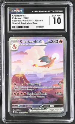 2023 Pokemon Scarlet & Violet 151 #199 Charizard ex CGC 10 - Image 1