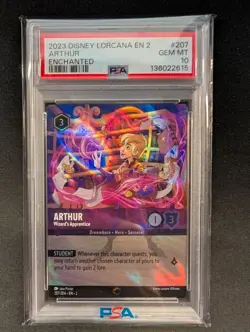 Disney Lorcana | Arthur Wizard's Apprentice Enchanted 207/204 PSA 10 - Image 1