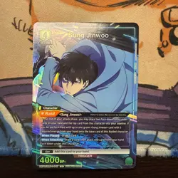 Solo Leveling Union Arena Sung Jinwoo 047 Release Event Participation Foil Card - Image 1