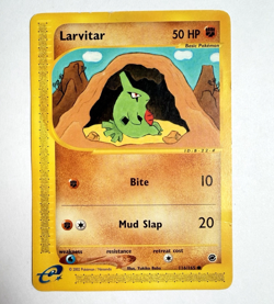 Pokemon Larvitar 116/165 Expedition Base Set Regular E READER Pokemon Card HP - Image 1