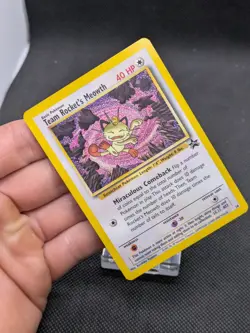 Team Rocket's Meowth No.18 WOTC Black Star Promo Pokemon Card NM - Image 2