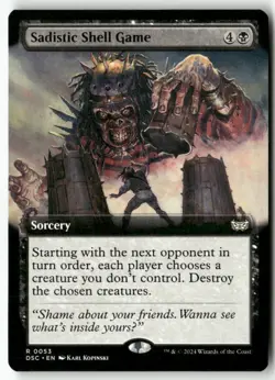 Sadistic Shell Game (Extended Art) R 53 Non-Foil NM MTG Commander: Duskmourn - Image 1