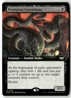 Persistent Constrictor (Extended Art) R 52 Non-Foil NM MTG Commander: Duskmourn - Image 1