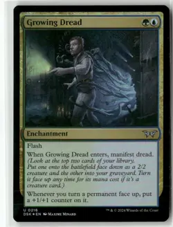 Growing Dread 216 Foil MTG Duskmourn Magic - Image 1