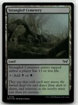 Strangled Cemetery 268 Foil MTG Duskmourn Magic - Image 1