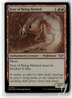 Fear of Being Hunted 134 Foil MTG Duskmourn Magic - Image 1