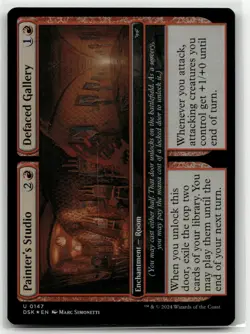 Painter's Studio // Defaced Gallery 147 Foil MTG Duskmourn Magic - Image 1