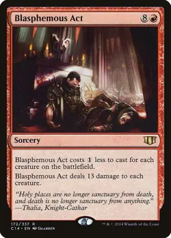 1x Blasphemous Act - Commander 2014 - NM - Spanish - OOP MTG - Image 3