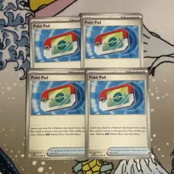 4x Poke Pad 081/088 x4 - NM Perfect Order Pokemon Playset ME03 - Image 1