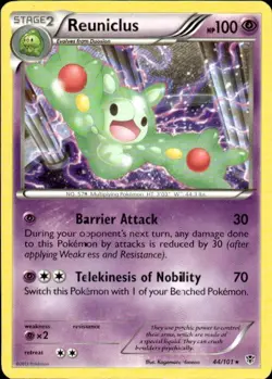 Pokemon Reuniclus Plasma Blast 44/101 Light Play LP+ or Better - Image 1