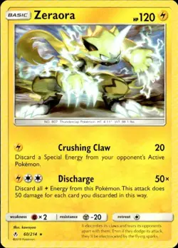 Pokemon Zeraora Deck Exclusives 060/214 Light Play LP+ or Better - Image 1
