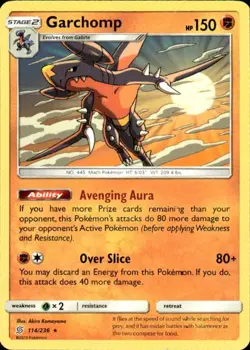 Pokemon Garchomp SM - Unified Minds 114/236 Light Play LP+ or Better - Image 1