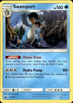 Pokemon Swampert Deck Exclusives 035/168 Light Play LP+ or Better - Image 1